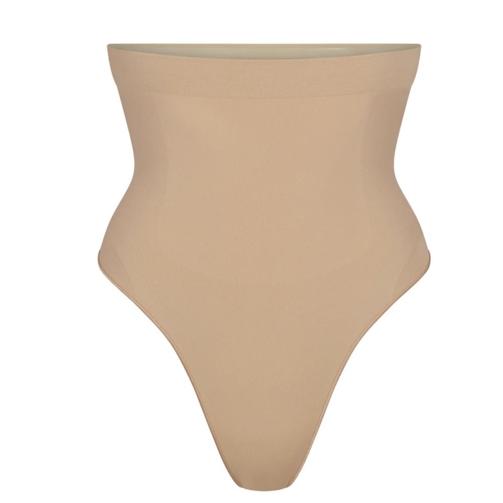 SKIMS High-Waist Shaping Thong Brief in Nude